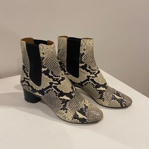Isabel Marant Danelya Snake-Effect Ankle Boots